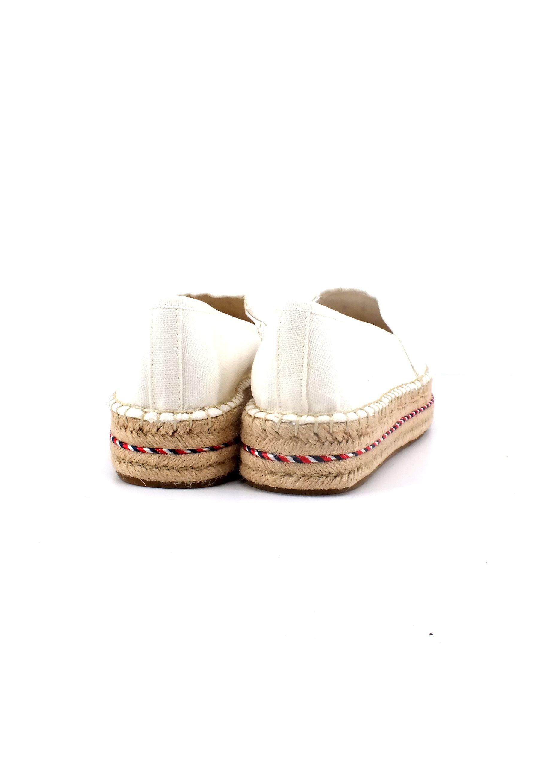 TOMMY HILFIGER Espadrillas Donna Ecru FW0FW07014 - Sandrini Calzature e Abbigliamento