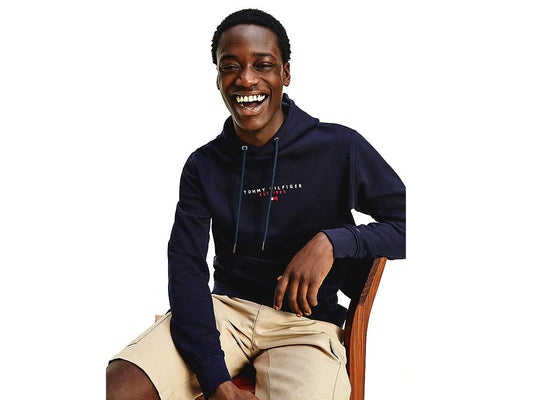 TOMMY HILFIGER Felpa Essential Uomo Cappuccio Desert Sky Blue MW0MW17382 - Sandrini Calzature e Abbigliamento