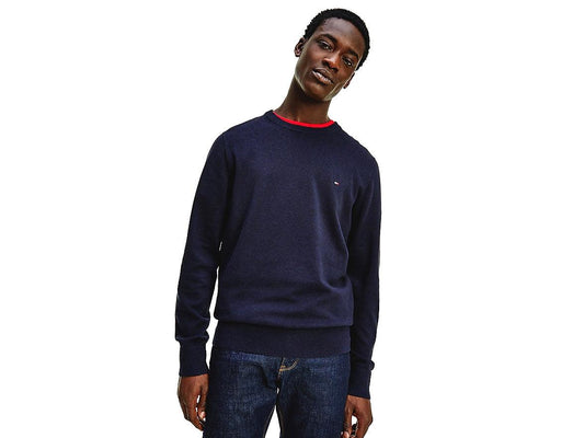 TOMMY HILFIGER Maglione Girocollo Pullover Uomo Desert Sky Blue MW0MW15431 - Sandrini Calzature e Abbigliamento