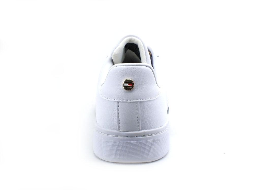 TOMMY HILFIGER Sneaker Monogram Logo Bianco Blu FW0FW06455 - Sandrini Calzature e Abbigliamento
