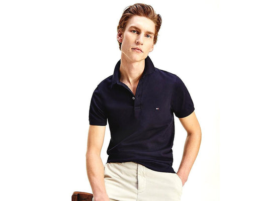 TOMMY HILFIGER T-Shirt Polo 1985 Slim Desert Sky Blue MW0MW17771 - Sandrini Calzature e Abbigliamento