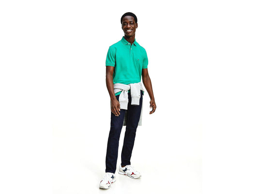 TOMMY HILFIGER T-Shirt Polo Slim Uomo Green MW0MW17770 - Sandrini Calzature e Abbigliamento