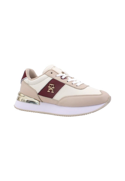 TOMMY HILFIGER Th Elevated Feminine Running Sneaker Donna Ancient White FW0FW07306 - Sandrini Calzature e Abbigliamento