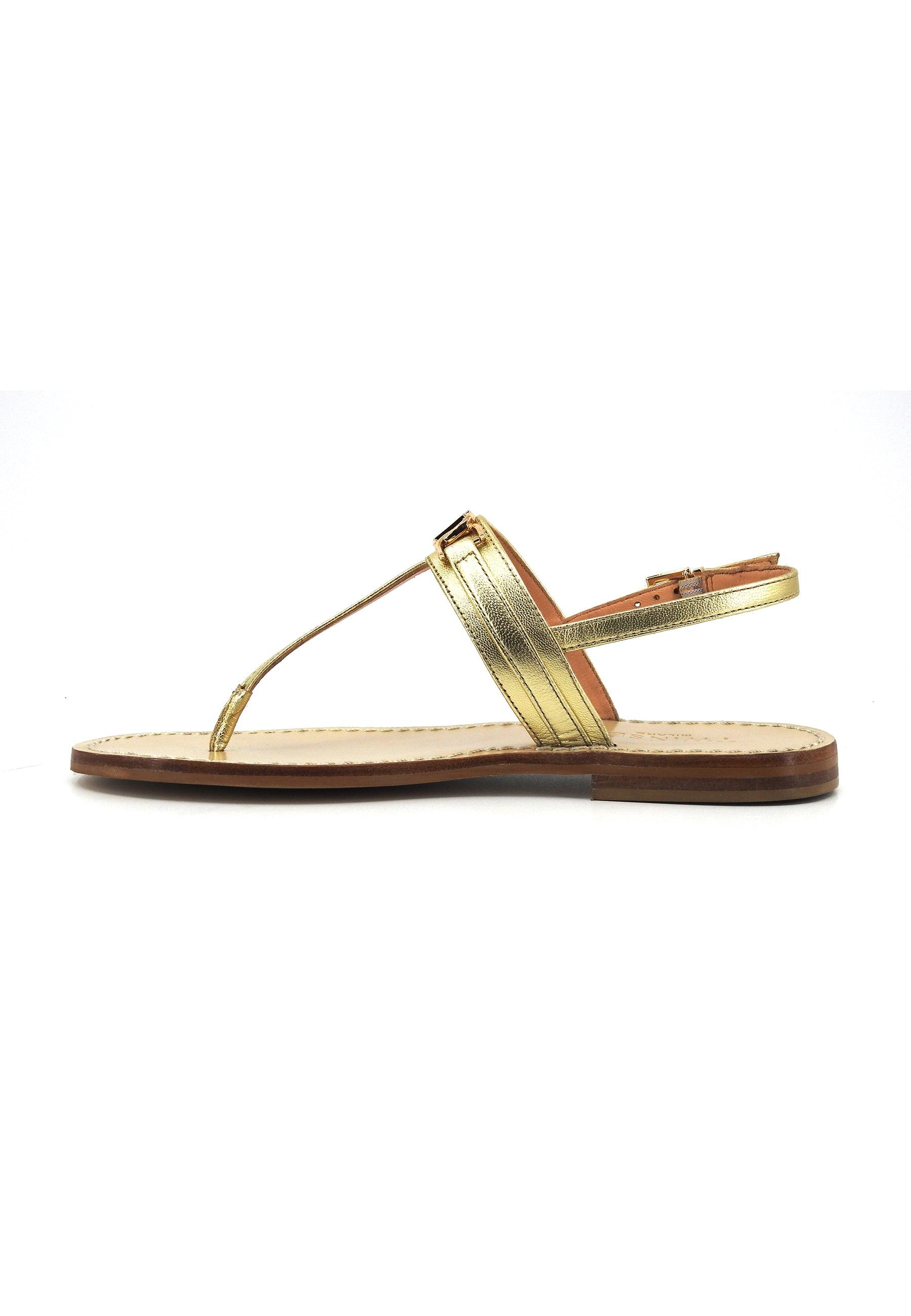 TWINSET Sandalo Infradito Donna Oro 241TCT124 - Sandrini Calzature e Abbigliamento