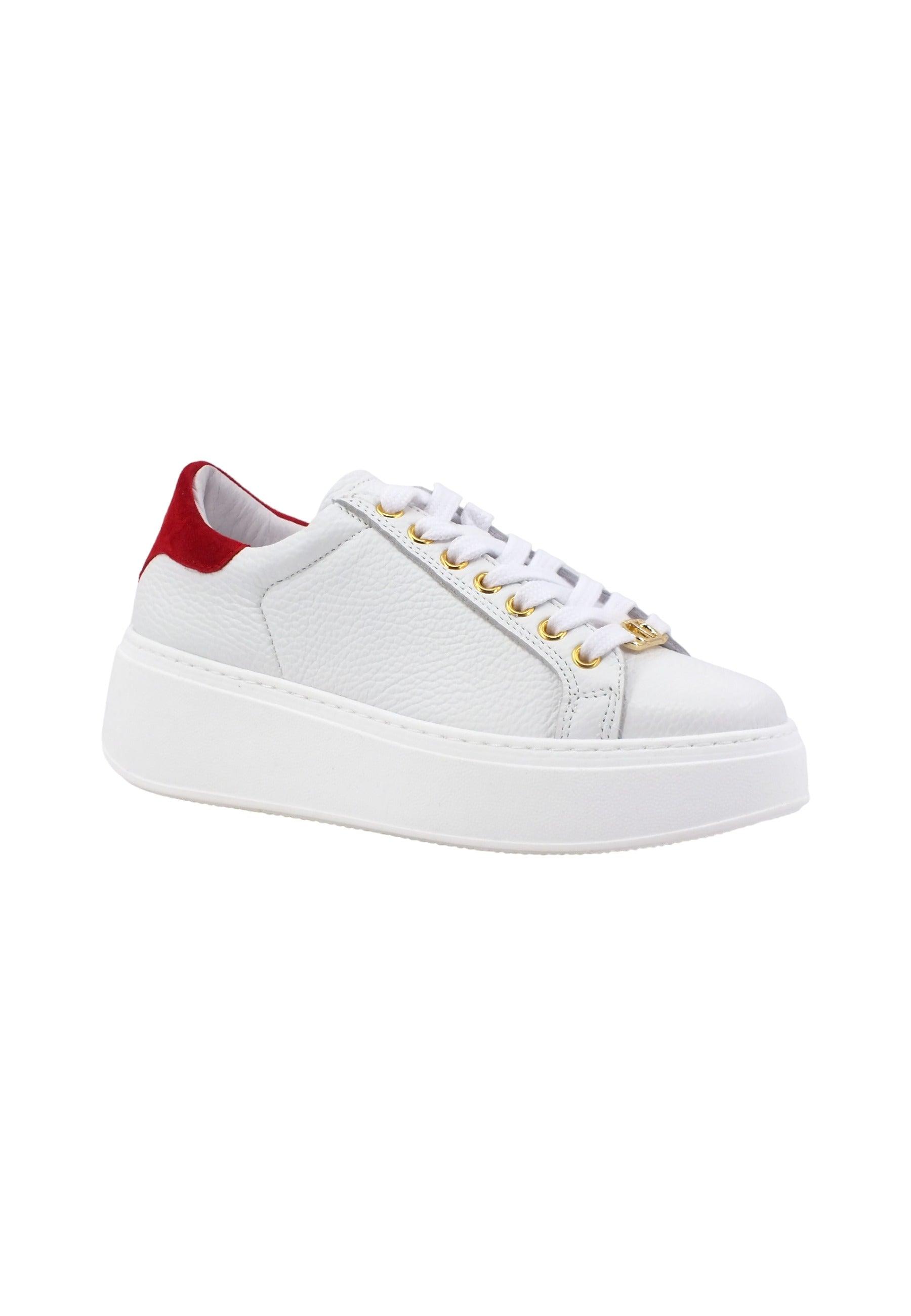 TWINSET Sneaker Platform Donna Bianco Ottico Rosso 232TCT190 - Sandrini Calzature e Abbigliamento