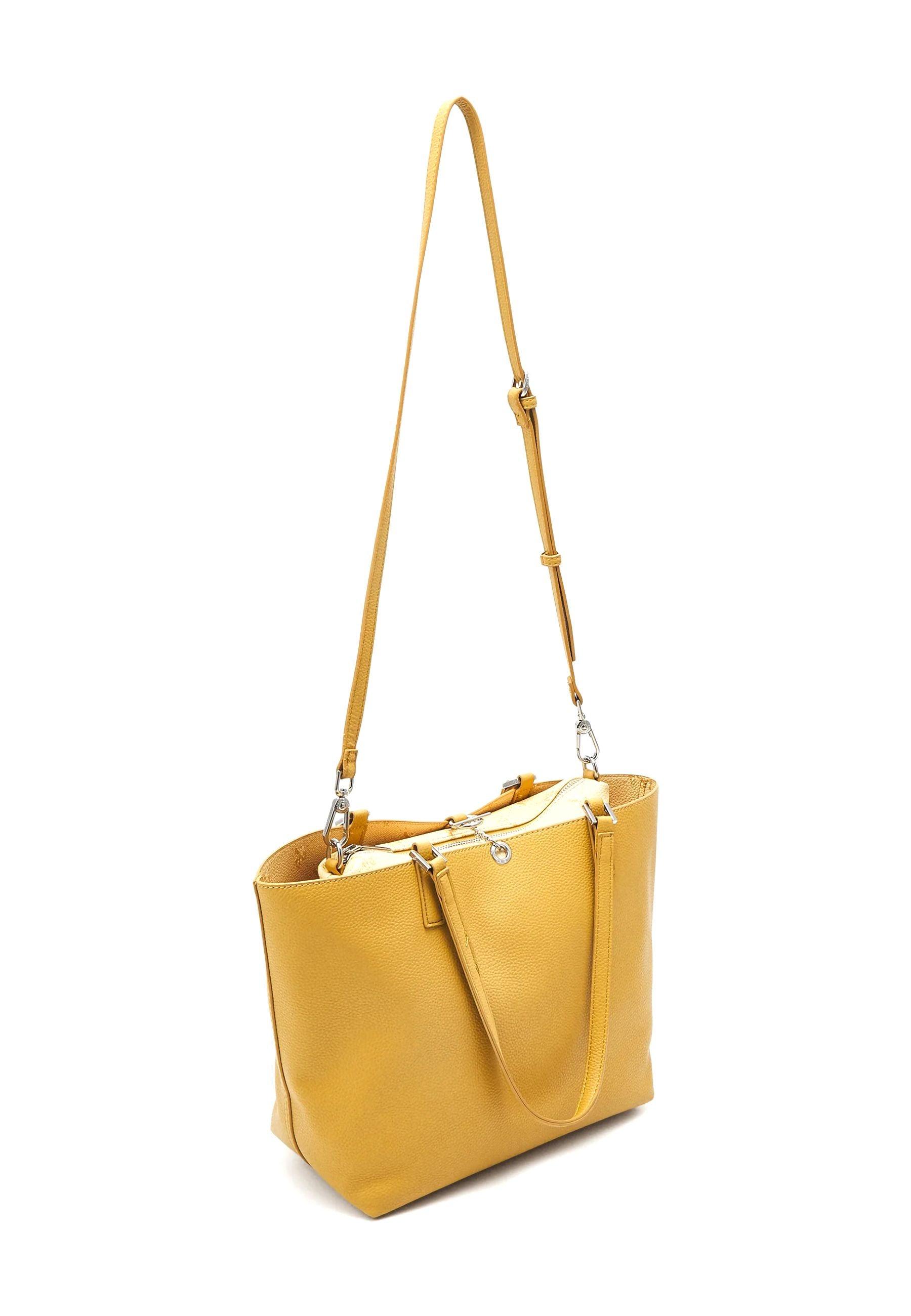 U.S. POLO ASSN. Malibu Borsa Shopping Con Pochette Mustard BEUM15736WVG302 - Sandrini Calzature e Abbigliamento