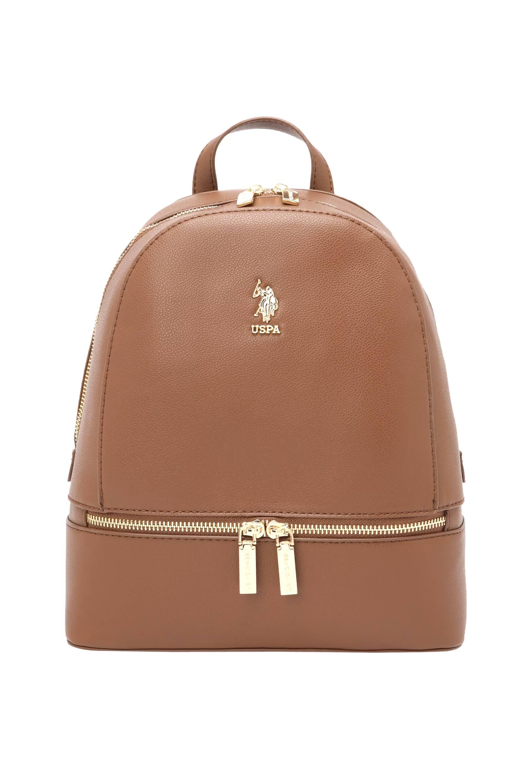 U.S. POLO ASSN. New Jones Zaino Donna Camel BEUJE6009WVP512 - Sandrini Calzature e Abbigliamento