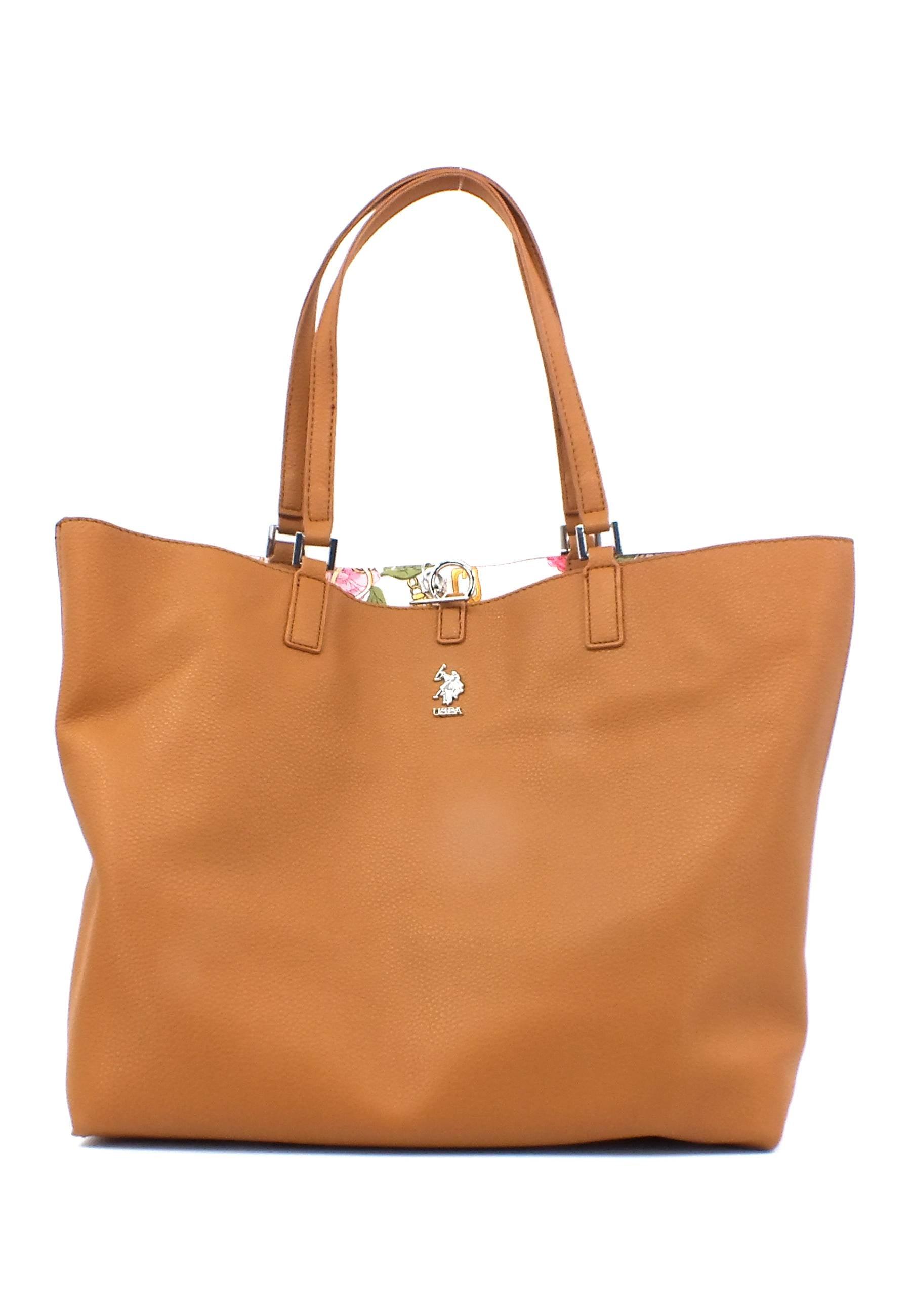U.S. POLO ASSN. Rogersiville Borsa Shopping Con Pochette Tan BEURR6000WVG521 - Sandrini Calzature e Abbigliamento