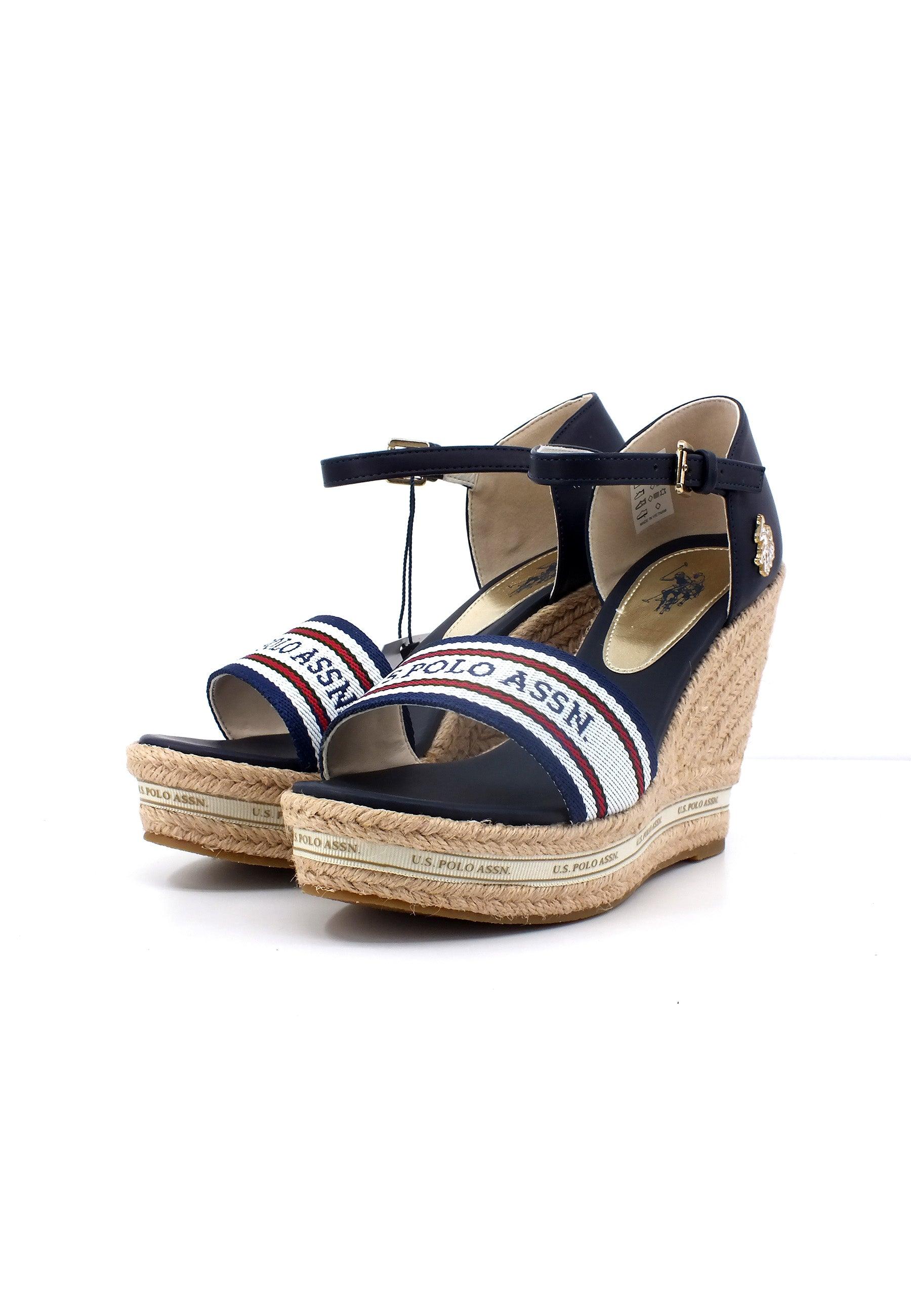 U.S. POLO ASSN. Sandalo Zeppa Donna Blu AYLIN009 - Sandrini Calzature e Abbigliamento