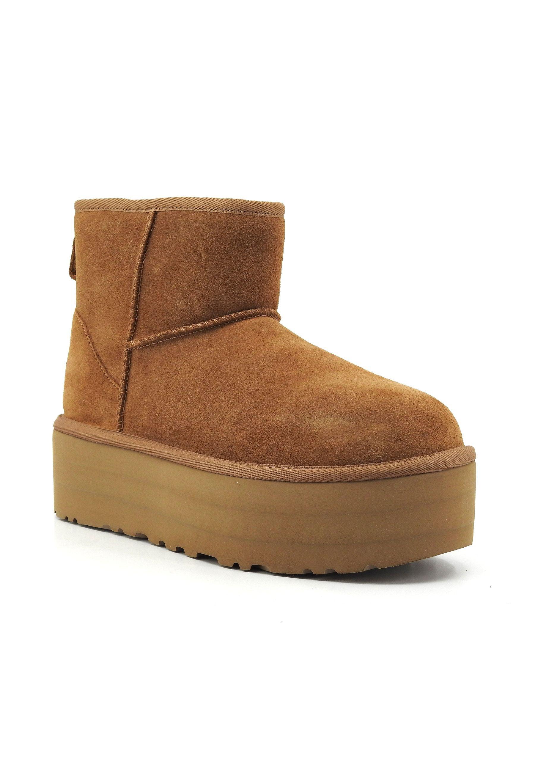 UGG Classic Mini Stivaletto Pelo Donna Chestnut W1134991 - Sandrini Calzature e Abbigliamento