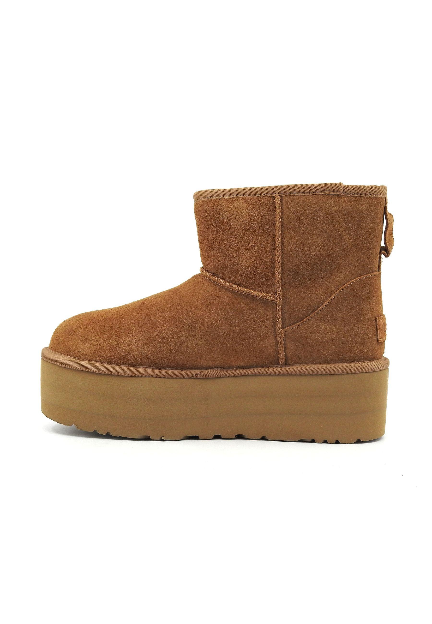 UGG Classic Mini Stivaletto Pelo Donna Chestnut W1134991 - Sandrini Calzature e Abbigliamento