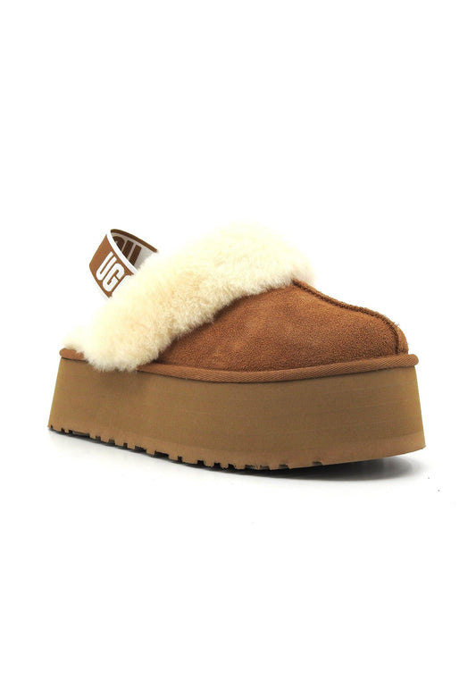 UGG Funkette Ciabatta Pelo Donna Chestnut W1113474 - Sandrini Calzature e Abbigliamento
