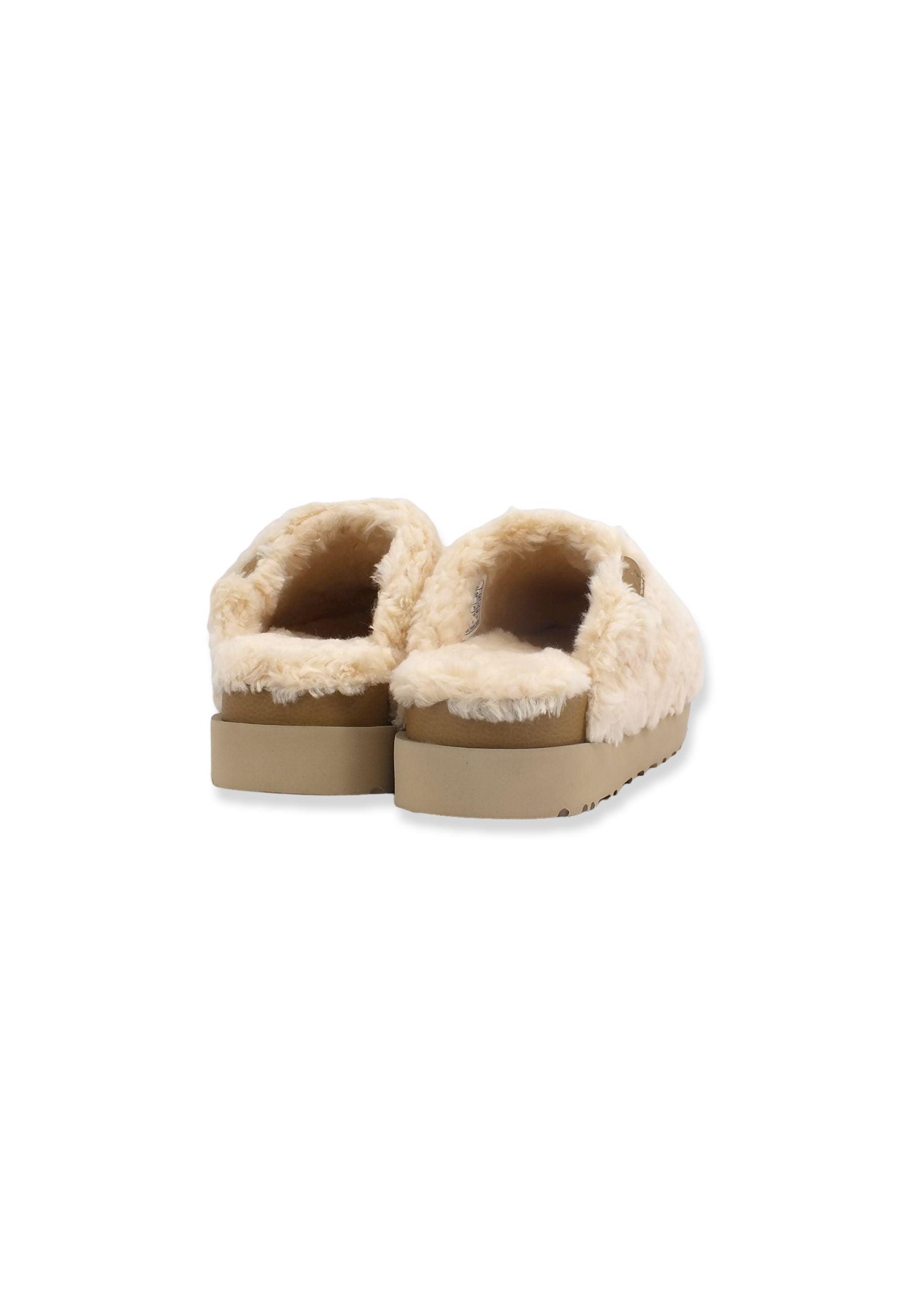 UGG Fuzz Sugar Slide Ciabatta Pelo Donna Beige Chestnut W1135132 - Sandrini Calzature e Abbigliamento