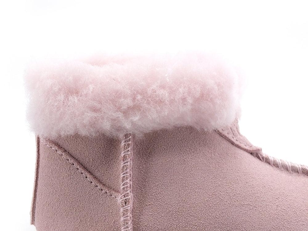 UGG I Gojee Stivaletto Kids Pelo Seashell Pink Suede 1121048I - Sandrini Calzature e Abbigliamento