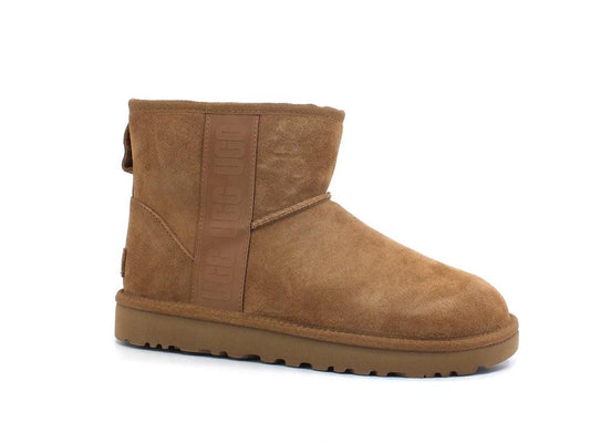 UGG W Classic Mini Slide Logo Stivaletto Pelo Chestnut W1122558 - Sandrini Calzature e Abbigliamento