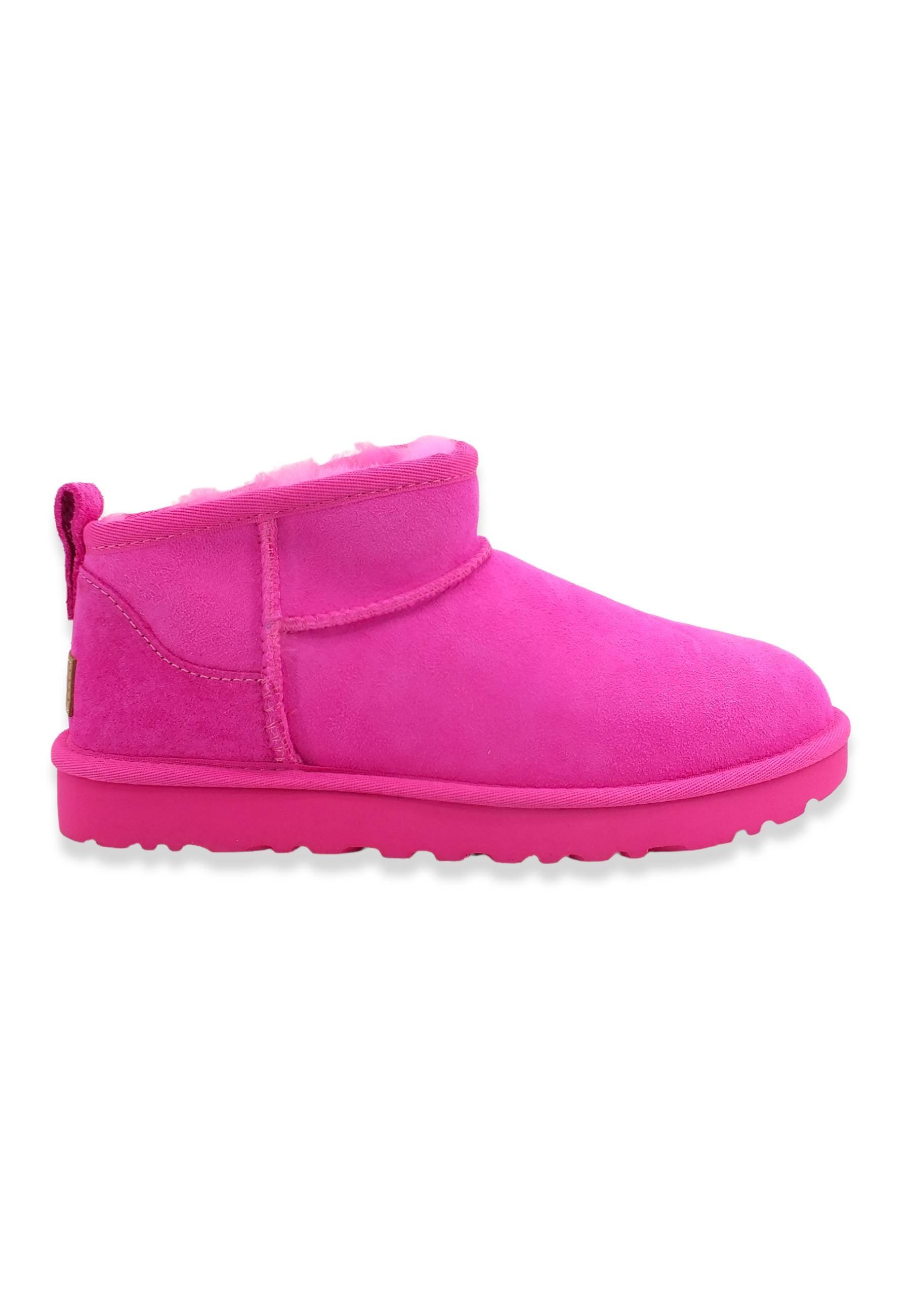 UGG W Classic Ultra Mini Stivaletto Pelo Donna Rosa Carnation W1116109 - Sandrini Calzature e Abbigliamento