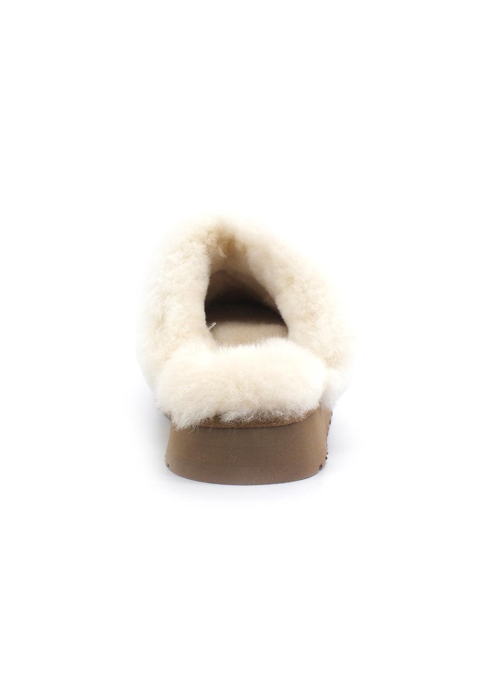 UGG W Disquette Ciabatta Pelo Donna Marrone Chestnut W1122550 - Sandrini Calzature e Abbigliamento