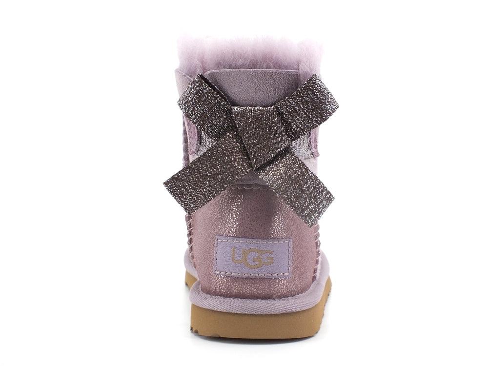 UGG W Mini Bailey Bow Glitz Kids Stivaletto Pelo Fiocco Shadow T1123617T - Sandrini Calzature e Abbigliamento