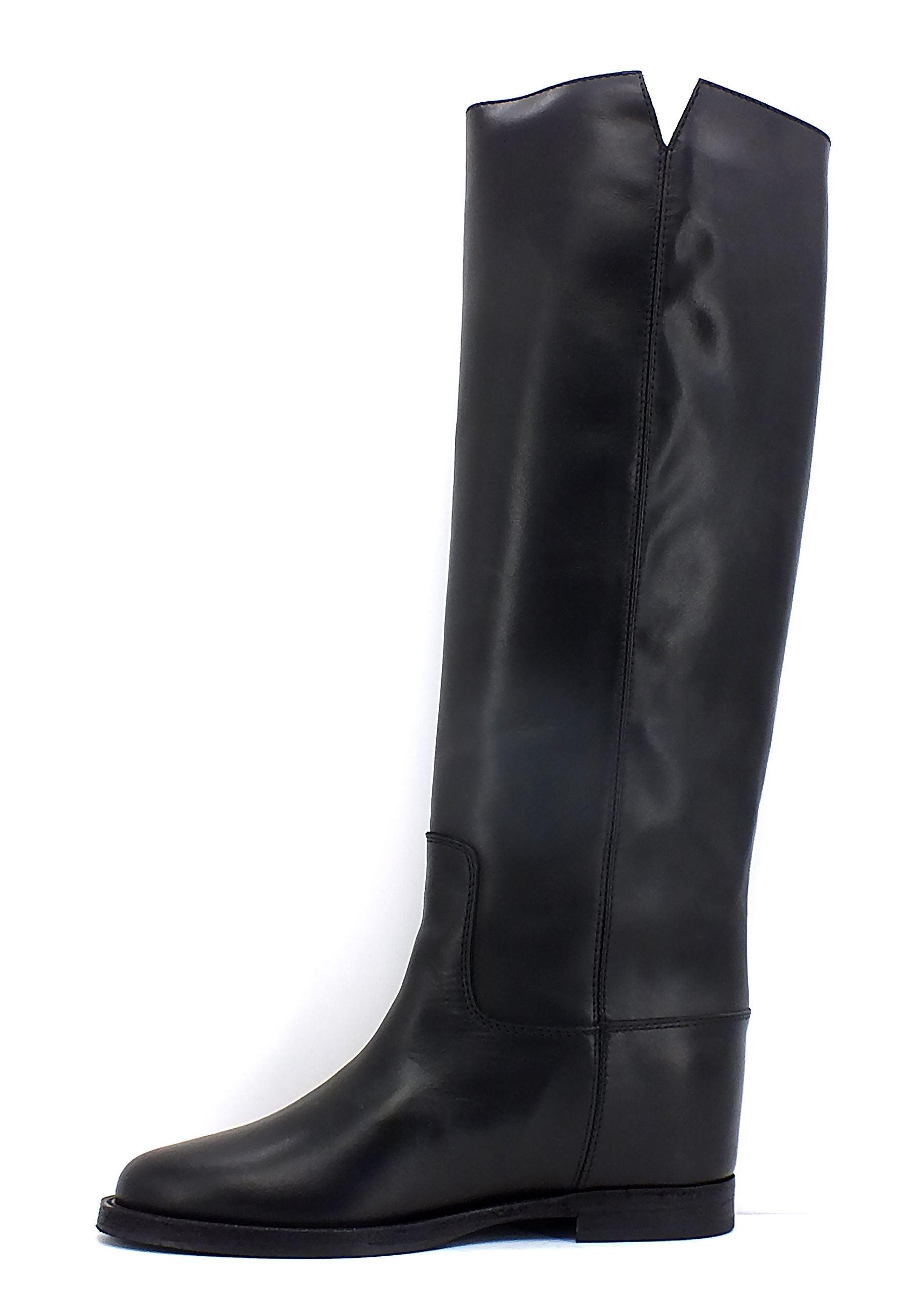 VIA ROMA 15 Stivale Spacco V Donna Nero 3651 - Sandrini Calzature e Abbigliamento