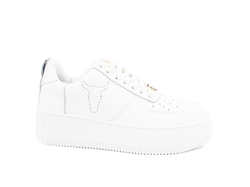 WINDSOR SMITH Racerr Sneaker Pelle White RACERR - Sandrini Calzature e Abbigliamento
