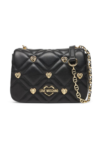 LOVE MOSCHINO Borsa Tracolla Donna Nero Borchie Oro JC4124PP1MLI0000-PE25