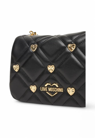 LOVE MOSCHINO Borsa Tracolla Donna Nero Borchie Oro JC4124PP1MLI0000-PE25