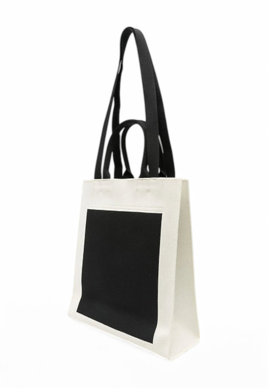 PATRIZIA PEPE Borsa Shopper Donna Bianco Nero 2B0121K264-PE25-F292