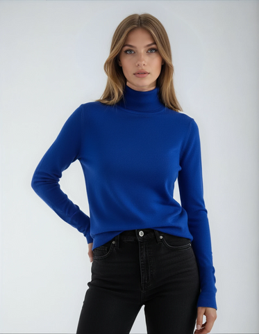 Maglione Dolcevita Bottoni Polsini N10216