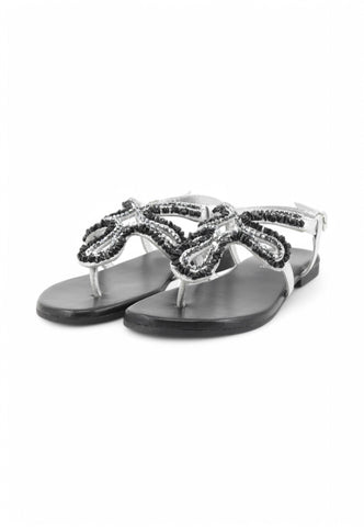 CAFE NOIR Sandali Infradito Donna Nero Argento Pietre C1GG9557-PE25-N007