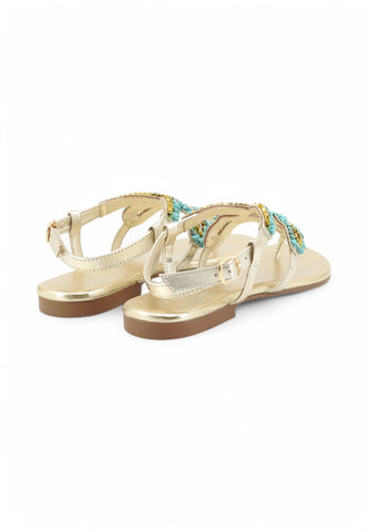CAFE NOIR Sandali Infradito Donna Oro Azzurro Pietre C1GG9557-PE25-B019
