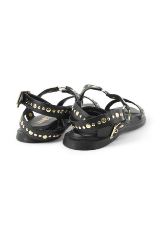 JANET Sandali Donna Nero Borchie J-143-PE25-J149