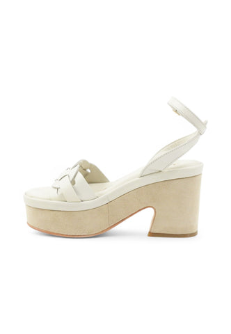 JANET Sandali Zeppe Donna Bianco Beige J-152-PE25-J156