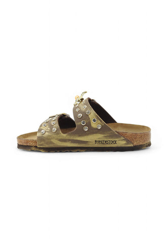 CUSTOM / BIRKENSTOCK Ciabatta Borchie + Ape Marrone Gold 151183-PE25