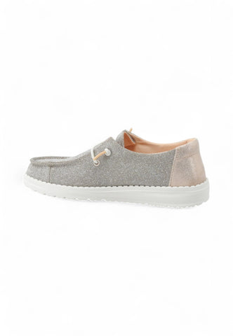 HEY DUDE Stringata Sportiva Donna Oro Rosa Glitter HD.41082-PE25-7D9