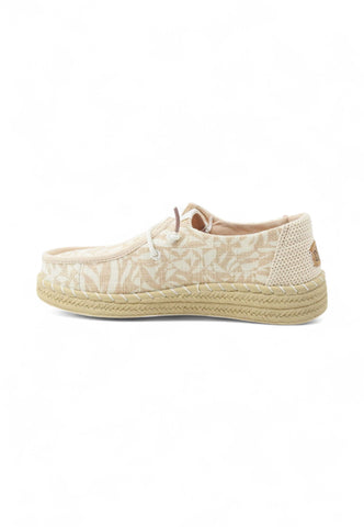 HEY DUDE Stringate Sportive Donna Rosa Bianco Fantasia HD.43179-PE25-77U
