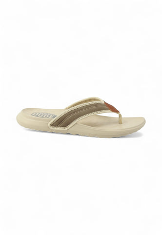 HEY DUDE Ciabatte Infradito Uomo Beige Grigio HD.40721-PE25-2JA