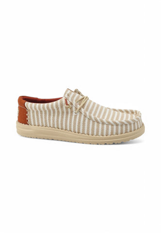 HEY DUDE Stringata Sportiva Uomo Beige Rosso HD.43094-PE25-9HR