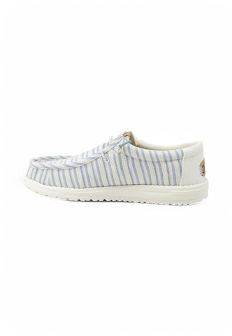 HEY DUDE Stringata Sportiva Uomo Bianco Azzurro HD.43094-PE25-9HP