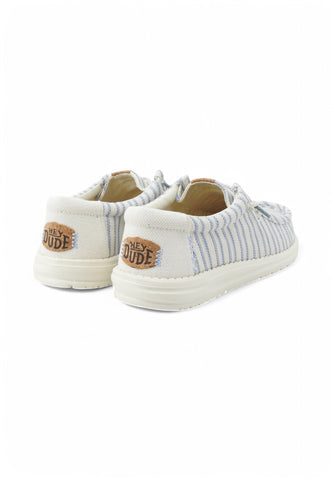 HEY DUDE Stringata Sportiva Uomo Bianco Azzurro HD.43094-PE25-9HP