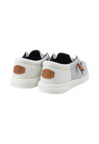 HEY DUDE Stringata Sportiva Uomo Bianco Blu HD.43126-PE25-4US