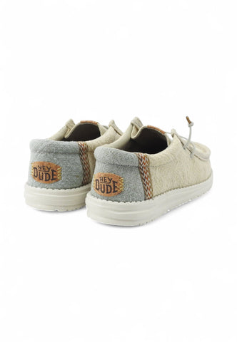 HEY DUDE Stringate Sportive Uomo Beige Azzurro HD.43085-PE25-1UH