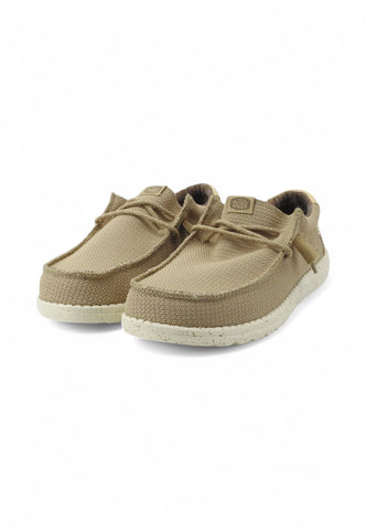 HEY DUDE Stringate Sportive Uomo Beige Bianco HD.40403-PE25-25W