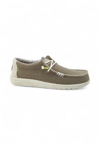 HEY DUDE Stringate Sportive Uomo Beige Marrone HD.40003-PE25-2BS