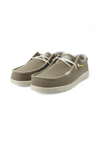 HEY DUDE Stringate Sportive Uomo Beige Marrone HD.40003-PE25-2BS