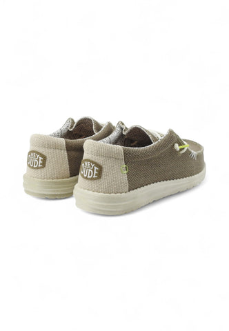 HEY DUDE Stringate Sportive Uomo Beige Marrone HD.40003-PE25-2BS
