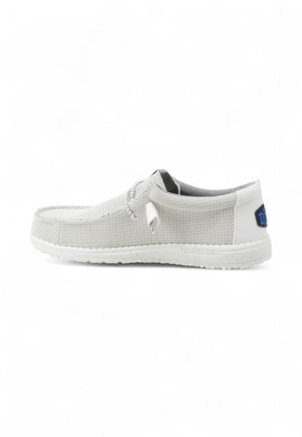 HEY DUDE Stringate Sportive Uomo Bianco Blu HD.40403-PE25-100