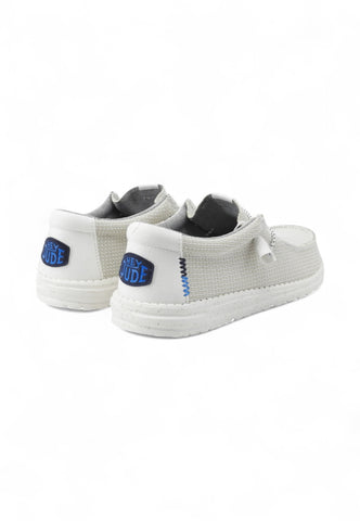 HEY DUDE Stringate Sportive Uomo Bianco Blu HD.40403-PE25-100