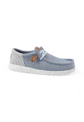 HEY DUDE Stringate Sportive Uomo Blu Denim Bianco HD.43126-PE25-4XA