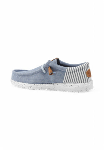 HEY DUDE Stringate Sportive Uomo Blu Denim Bianco HD.43126-PE25-4XA