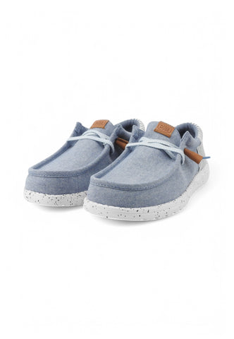 HEY DUDE Stringate Sportive Uomo Blu Denim Bianco HD.43126-PE25-4XA